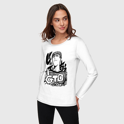 Женский лонгслив Эйкити Онидзука - GTO / Белый – фото 3