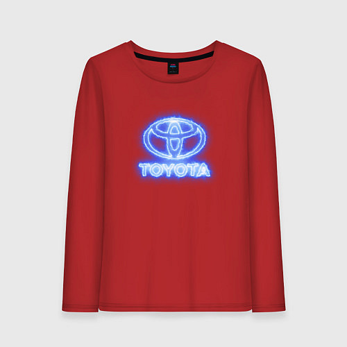 Женский лонгслив Toyota neon / Красный – фото 1