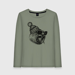 Женский лонгслив Орущий суслик-хипстер