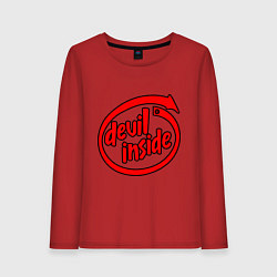 Женский лонгслив Дьявол внутри