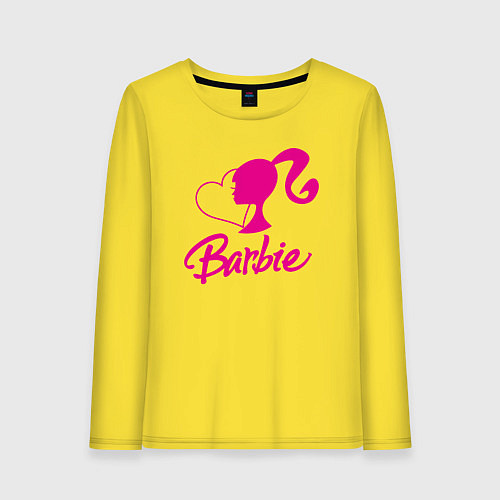 Женский лонгслив Barbie heart / Желтый – фото 1
