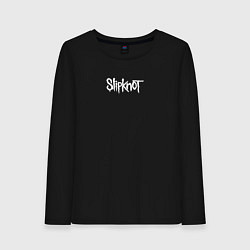 Лонгслив хлопковый женский Рок группа Slipknot, цвет: черный