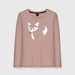 Лонгслив хлопковый женский Я лиса, цвет: пыльно-розовый
