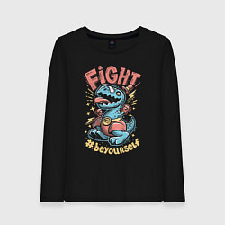 Лонгслив хлопковый женский Fight Dark, цвет: черный