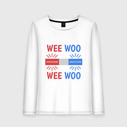 Лонгслив хлопковый женский Wee woo, цвет: белый