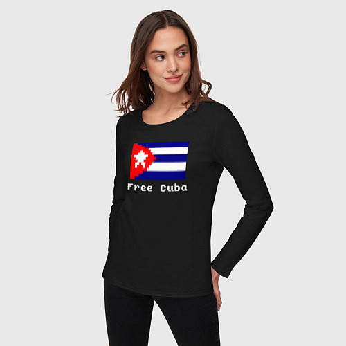 Женский лонгслив Free Cuba / Черный – фото 3