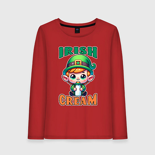 Женский лонгслив Irish Cream / Красный – фото 1