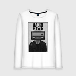 Лонгслив хлопковый женский Radiohead human, цвет: белый