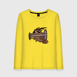 Лонгслив хлопковый женский Lethal Company: Cute Bug, цвет: желтый