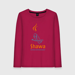 Лонгслив хлопковый женский Shawa eating environment, цвет: маджента