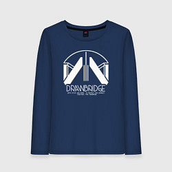 Лонгслив хлопковый женский Drawbridge logo death stranding 2, цвет: тёмно-синий