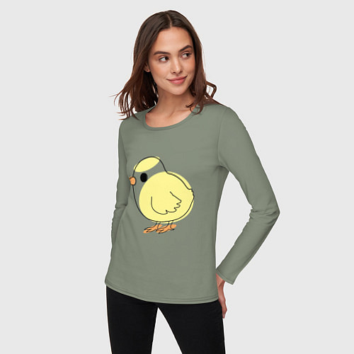 Женский лонгслив Птицы цыпленок / Авокадо – фото 3