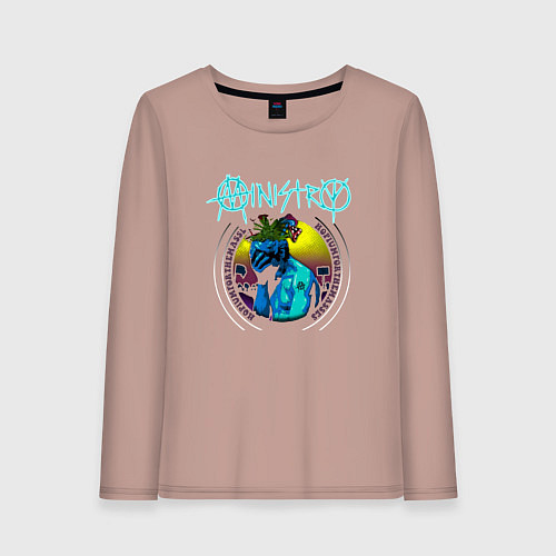 Женский лонгслив Ministry - Hopium for the masses / Пыльно-розовый – фото 1