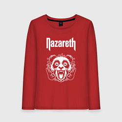 Лонгслив хлопковый женский Nazareth rock panda, цвет: красный