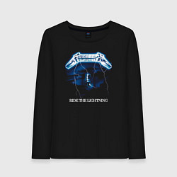 Лонгслив хлопковый женский Metallica Ride the Lightning, цвет: черный