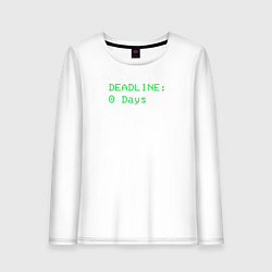Лонгслив хлопковый женский Lethal Company: Deadline Days, цвет: белый