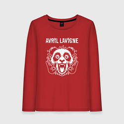 Лонгслив хлопковый женский Avril Lavigne rock panda, цвет: красный