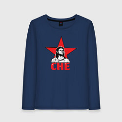 Лонгслив хлопковый женский Che Guevara star, цвет: тёмно-синий