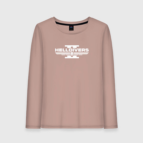Женский лонгслив Helldivers 2 - white / Пыльно-розовый – фото 1