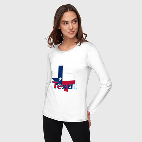 Женский лонгслив Texas / Белый – фото 3