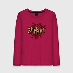 Лонгслив хлопковый женский Slipknot original, цвет: маджента