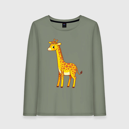 Женский лонгслив Добрый жираф / Авокадо – фото 1