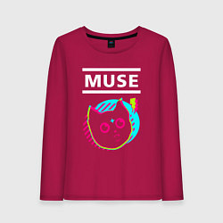 Женский лонгслив Muse rock star cat