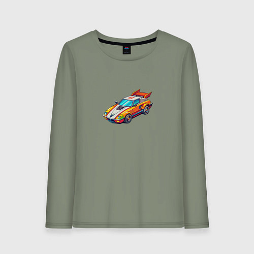 Женский лонгслив Игрушечный гоночный автомобиль / Авокадо – фото 1