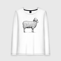 Женский лонгслив Овечка новогодняя