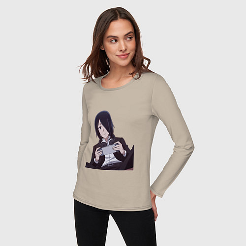 Женский лонгслив Госпожа Кагуя Исигами Ю / Миндальный – фото 3