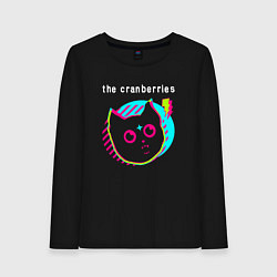 Лонгслив хлопковый женский The Cranberries rock star cat, цвет: черный