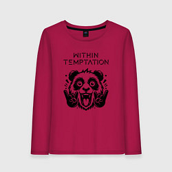 Лонгслив хлопковый женский Within Temptation - rock panda, цвет: маджента