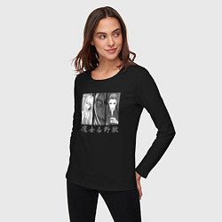 Лонгслив хлопковый женский Witch and the Beast, цвет: черный — фото 2