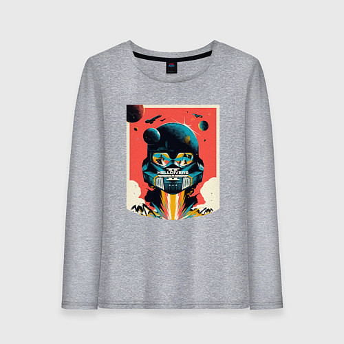 Женский лонгслив Helldivers 2: Art / Меланж – фото 1