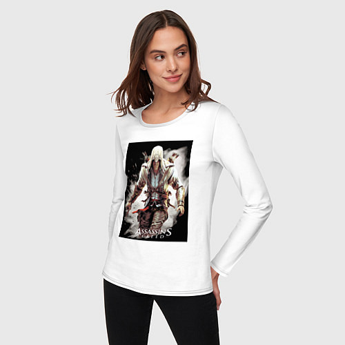 Женский лонгслив Assassins creed белый туман / Белый – фото 3