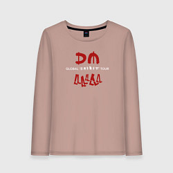 Лонгслив хлопковый женский Depeche Mode - Spirit shirt, цвет: пыльно-розовый