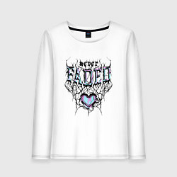 Женский лонгслив Сердце никогда не увядает