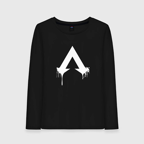 Женский лонгслив Логотип Apex с подтеками / Черный – фото 1