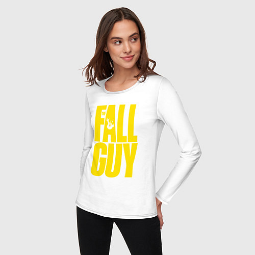 Женский лонгслив The fall guy logo / Белый – фото 3