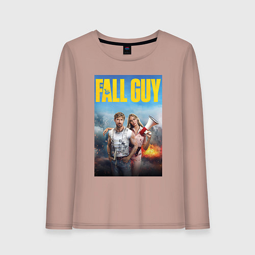 Женский лонгслив Ryan Gosling and Emily Blunt the fall guy / Пыльно-розовый – фото 1