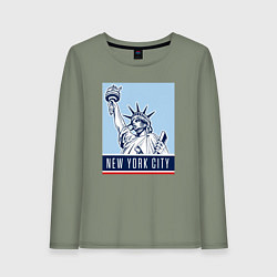 Лонгслив хлопковый женский Style New York, цвет: авокадо