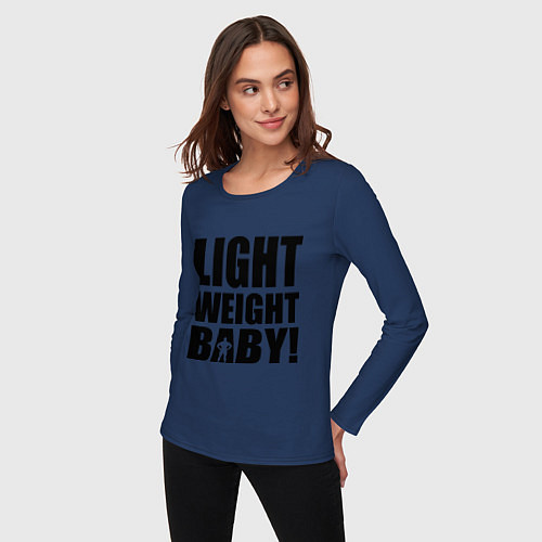 Женский лонгслив Light weight baby / Тёмно-синий – фото 3