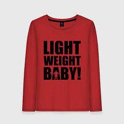 Лонгслив хлопковый женский Light weight baby, цвет: красный