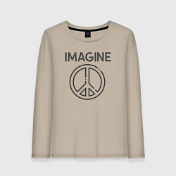 Лонгслив хлопковый женский Peace imagine, цвет: миндальный