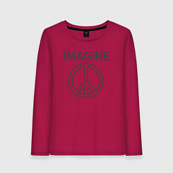 Лонгслив хлопковый женский Peace imagine, цвет: маджента