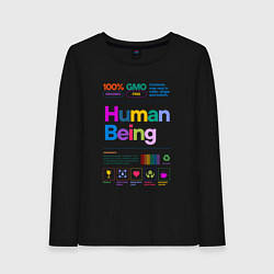 Женский лонгслив Человеческое существо - human being