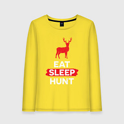 Женский лонгслив Есть спать охотиться на оленей