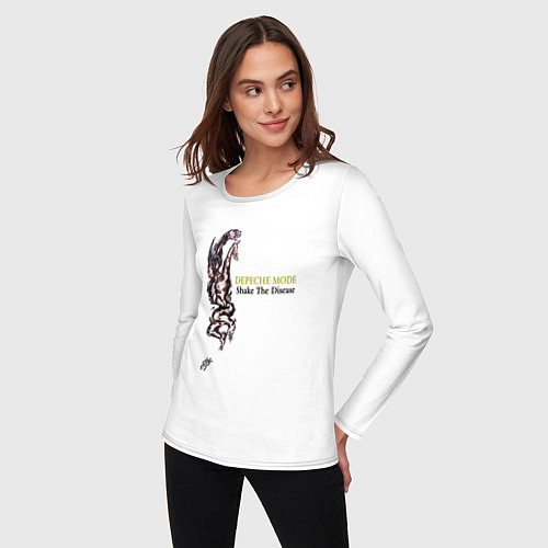 Женский лонгслив Depeche Mode - Shake the disease single / Белый – фото 3
