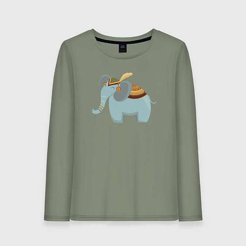 Женский лонгслив Cute elephant / Авокадо – фото 1