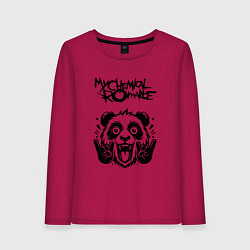 Лонгслив хлопковый женский My Chemical Romance - rock panda, цвет: маджента